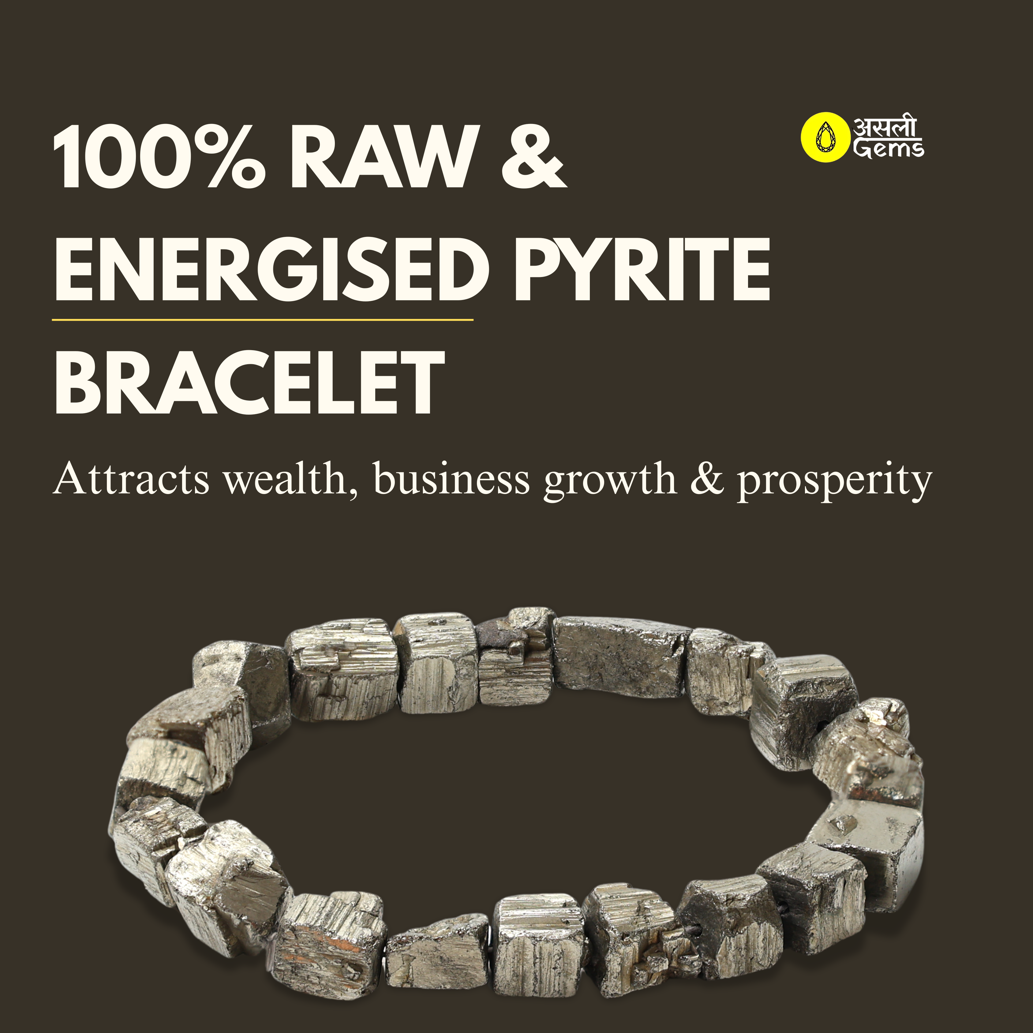 Authentic Raw Pyrite Bracelet